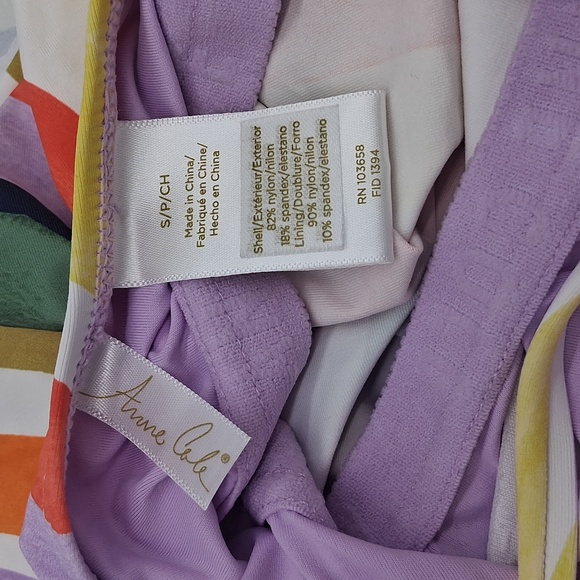 Anne Cole Jungle Fever Easy Triangle Tankini Top Multicolor S - Picture 7 of 8